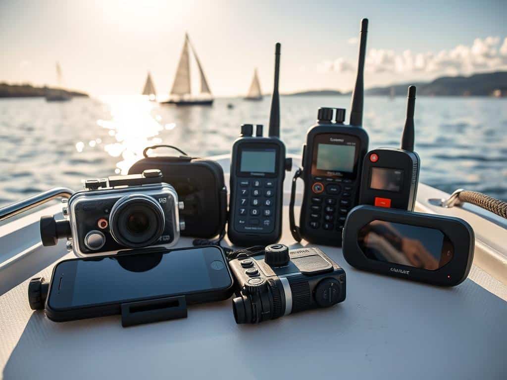 smartphone accessories, marine communication devices, waterproof cameras, boating tech