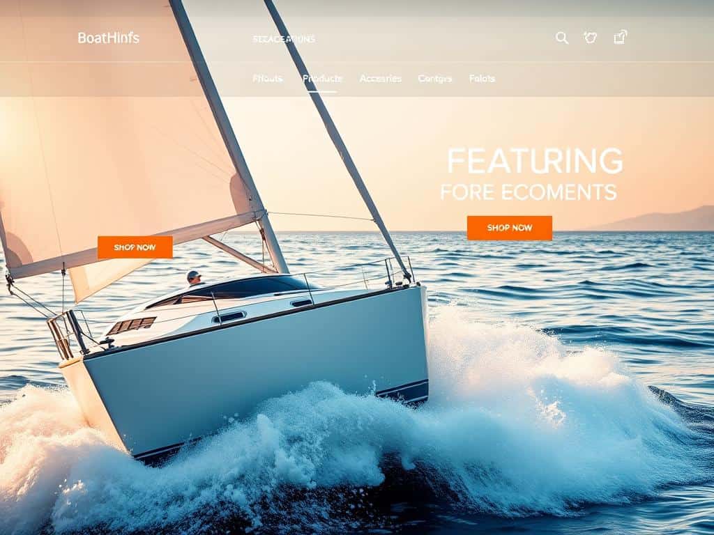 eCommerce website design related to boating store marketing